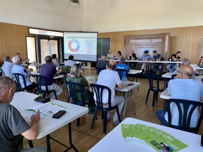 L'AUE à la rencontre des élus de la communauté de communes de Castagniccia-Casinca à Folelli.