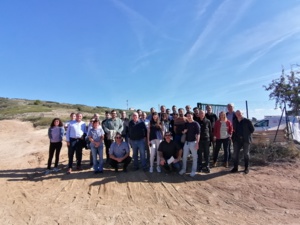 Les équipes d'Energia Nostra et Energie Partagée PACA sur le terrain de Solaris Civis (Ventabren, 06/10/2022)
