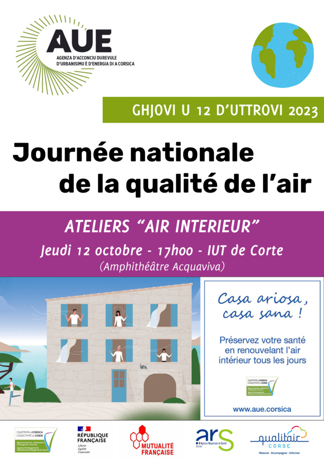 Participez aux Ateliers "Air Intérieur" à l'occasion de la Journée Nationale de la Qualité de l’Air Participez aux Ateliers "Air Intérieur" à l'occasion de la Journée Nationale de la Qualité de l’Air