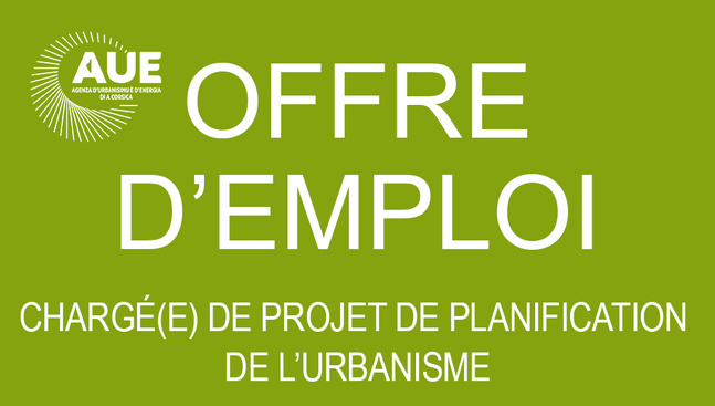 L'AUE recherche un(e) chargé(e) de projet de planification de l'urbanisme !