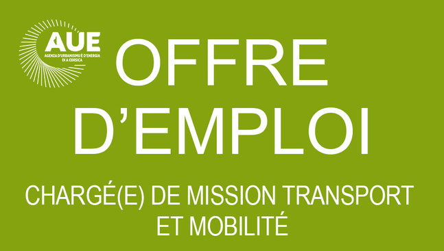 L'AUE recherche un(e) chargé(e) de mission transport et mobilité ! L'AUE recherche un(e) chargé(e) de mission transport et mobilité !