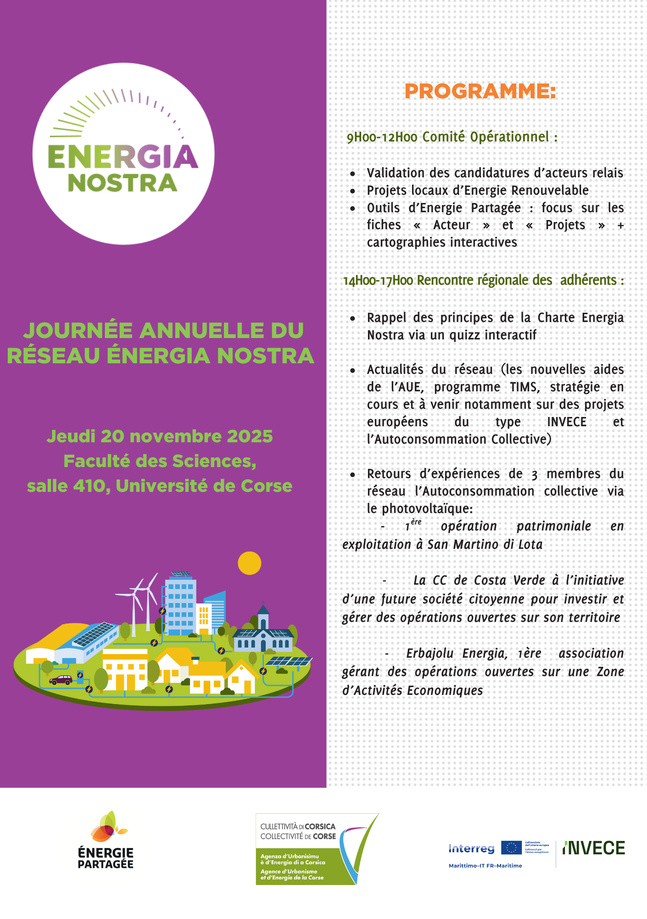 Journée annuelle du réseau Energia Nostra  Journée annuelle du réseau Energia Nostra