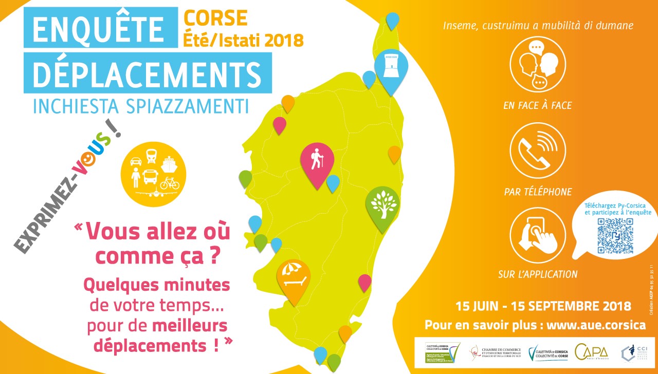 Enquête déplacements en Corse: 15 juin-15 septembre 2018