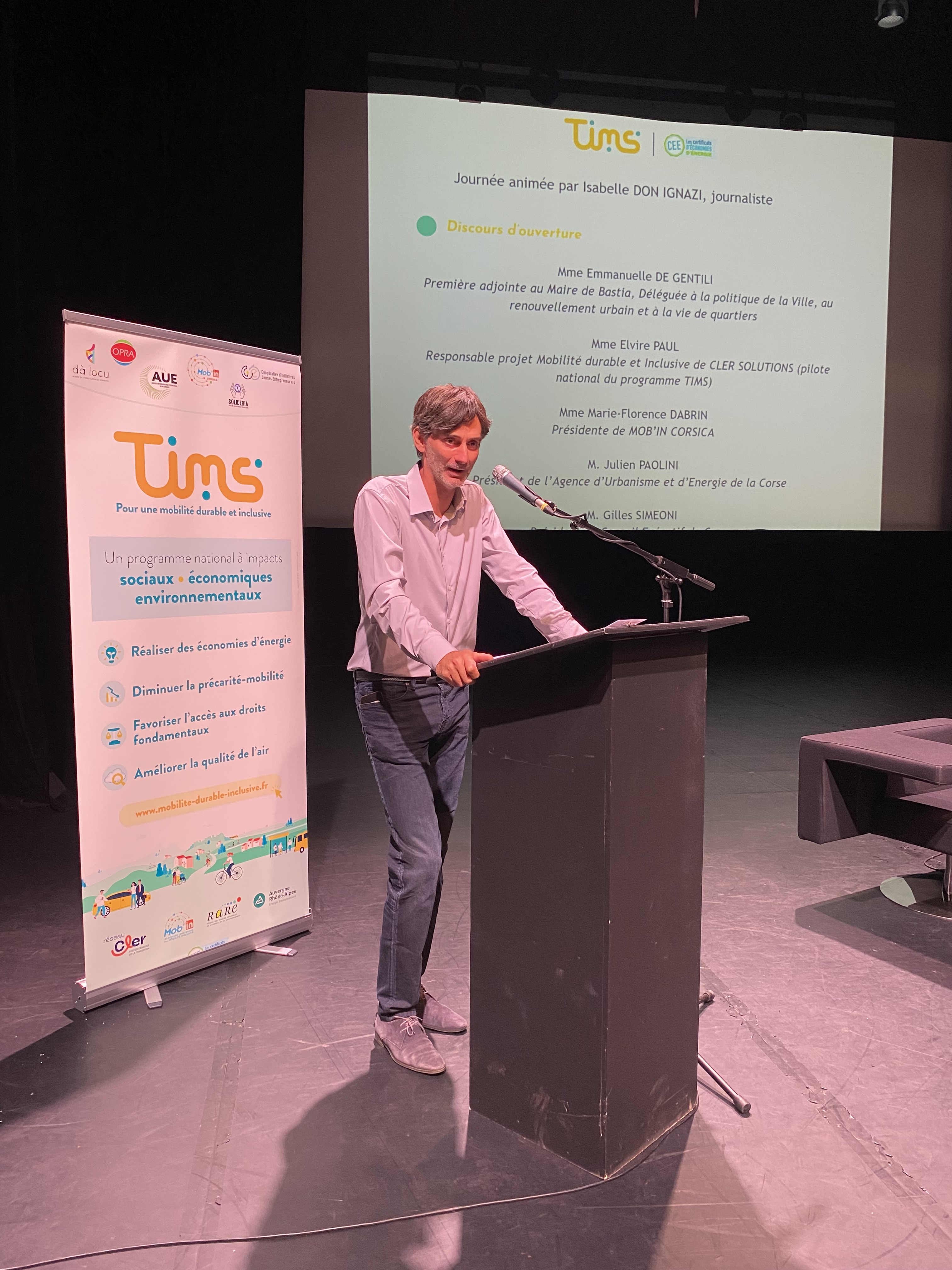 Le Président de l'AUE, Julien Paolini, a ouvert la journée de la mobilité