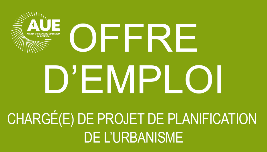 L'AUE recherche un(e) chargé(e) de projet de planification de l'urbanisme !