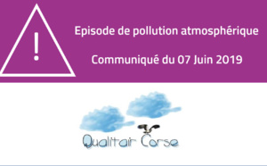 Pollution atmosphérique : particules en suspension (PM10)  - 7 juin 2019