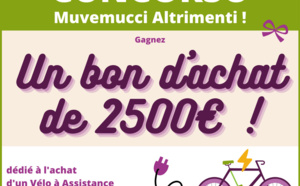 Cuncorsu : gagnez 2 bons d'achat d'une valeur de 2500€ dédiés à l'achat d'un VAE sur la page Facebook de l'AUE !