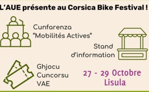 L’AUE au Corsica Bike Festival : jeu-concours, conférence et stand d’information